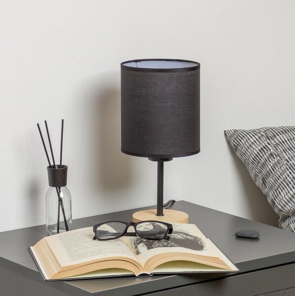 Brilagi - Stolní lampa NUBILA WOOD 1xE27/25W/230V dub/černá