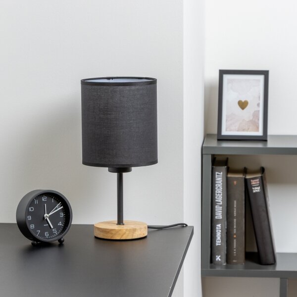 Brilagi - Stolní lampa NUBILA WOOD 1xE27/25W/230V dub/černá