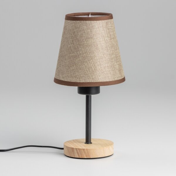 Brilagi - Stolní lampa NUBILA WOOD 1xE27/25W/230V dub/hnědá