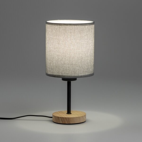 Brilagi - Stolní lampa NUBILA WOOD 1xE27/25W/230V dub/šedá