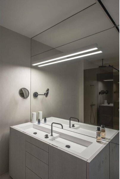 BIG WHITE SLV Q-LINE, nástěnné svítidlo, LED, 3000K, stříbrné šedé 1000670
