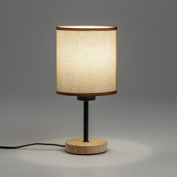 Brilagi - Stolní lampa NUBILA WOOD 1xE27/25W/230V dub/hnědá