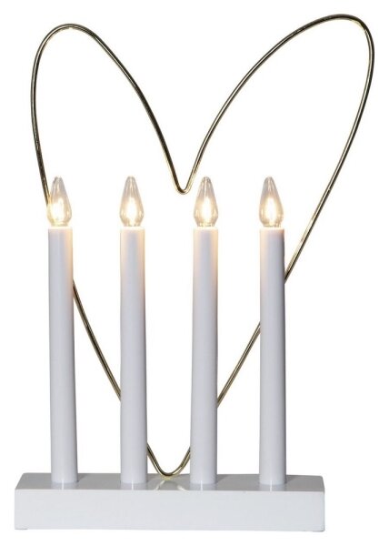 Eglo 410978 - Vánoční svícen GLOSSY HEART 4xE10/3W/230V