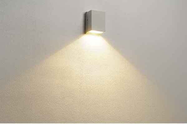 BIG WHITE SLV QUAD 1 XL, nástěnné svítidlo, LED, 3000K, IP44, hranaté, bílé, 3,2 W 232431