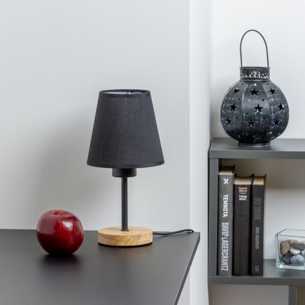 Brilagi - Stolní lampa NUBILA WOOD 1xE27/25W/230V dub/černá