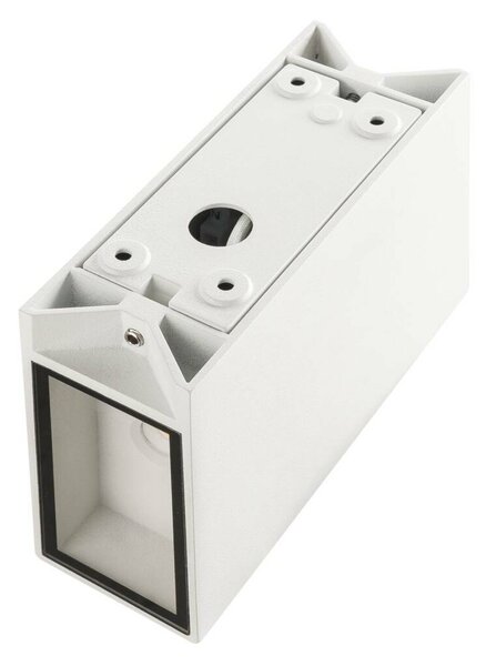 BIG WHITE SLV QUAD 2 XL, nástěnné svítidlo, LED, 3000K, IP44, hranaté, up/down, bílé, 3,2 W 232441