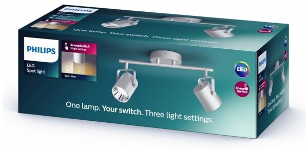 Philips 50662/14/P0 - LED Bodové svítidlo BYRE 2xLED/4,3W/230V 2200/2500/2700K