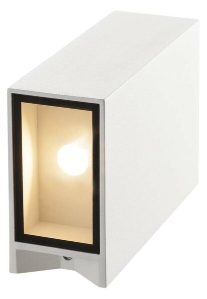 BIG WHITE SLV QUAD 2 XL, nástěnné svítidlo, LED, 3000K, IP44, hranaté, up/down, bílé, 3,2 W 232441