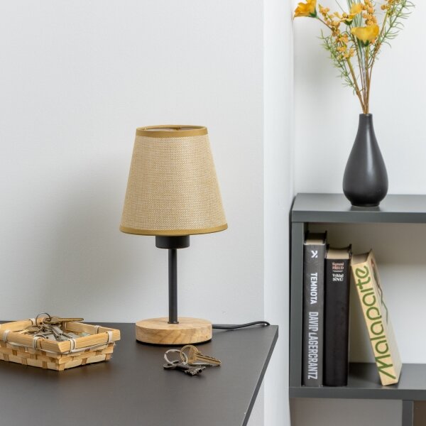 Brilagi - Stolní lampa NUBILA WOOD 1xE27/25W/230V dub/světle hnědá