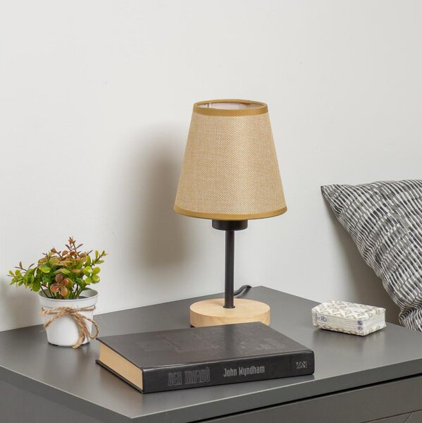 Brilagi - Stolní lampa NUBILA WOOD 1xE27/25W/230V dub/světle hnědá