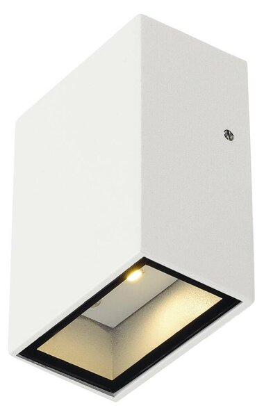 SLV BIG WHITE QUAD 1, nástěnné svítidlo, LED, 3000K, IP44, hranaté, bílé, 4,6 232461