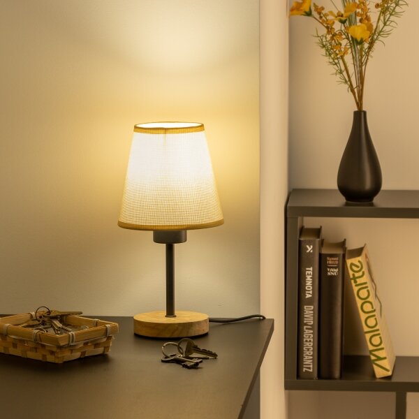 Brilagi - Stolní lampa NUBILA WOOD 1xE27/25W/230V dub/světle hnědá
