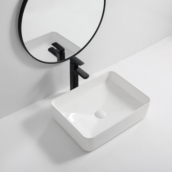 Erga Madalyn, umyvadlo na desku 500x370x135 mm, bílá lesklá, ERG-V03-9674-WH