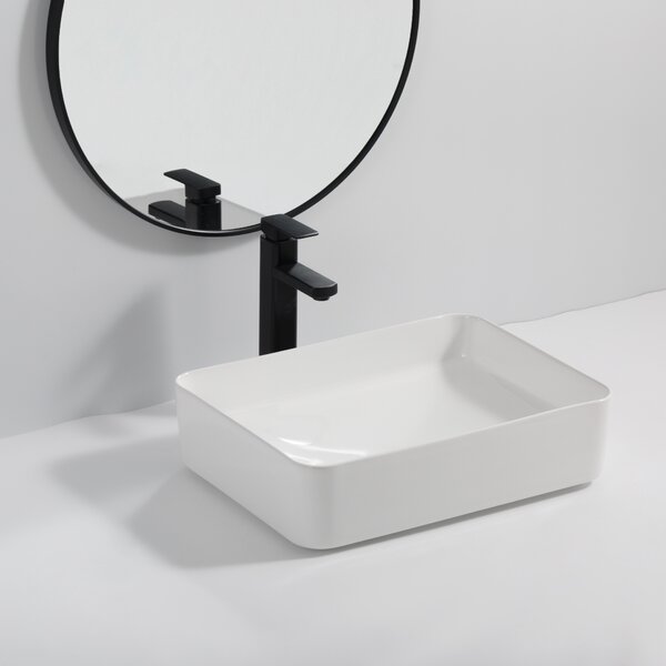 Erga Madalyn, umyvadlo na desku 500x370x135 mm, bílá lesklá, ERG-V03-9674-WH