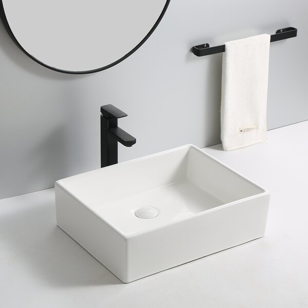 Erga Elsa, umyvadlo na desku 500x395x140 mm, bílá lesklá, ERG-V03-9506-WH