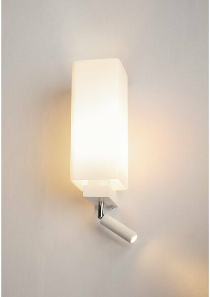BIG WHITE SLV QUADRASS SPOT Indoor nástěnné svítidlo s LED Spotem a objímkou E27, bílé 1003429