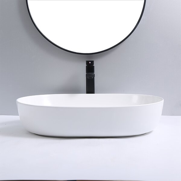 Erga Paola, umyvadlo na desku 800x400x135 mm, bílá lesklá, ERG-V03-9487E-WH