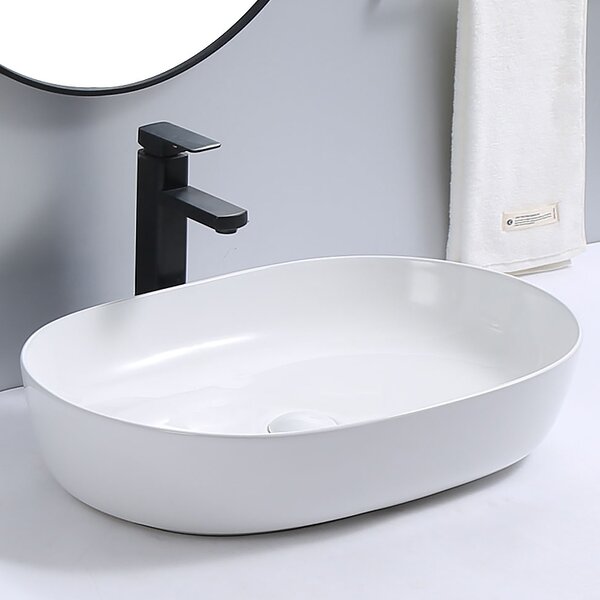 Erga Paola, umyvadlo na desku 800x400x135 mm, bílá lesklá, ERG-V03-9487E-WH