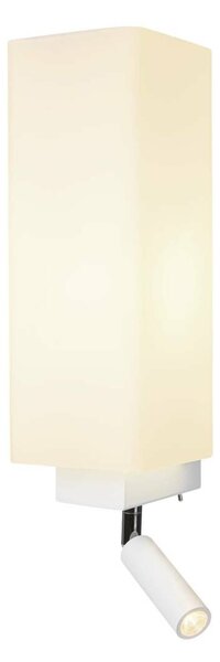 BIG WHITE SLV QUADRASS SPOT Indoor nástěnné svítidlo s LED Spotem a objímkou E27, bílé 1003429