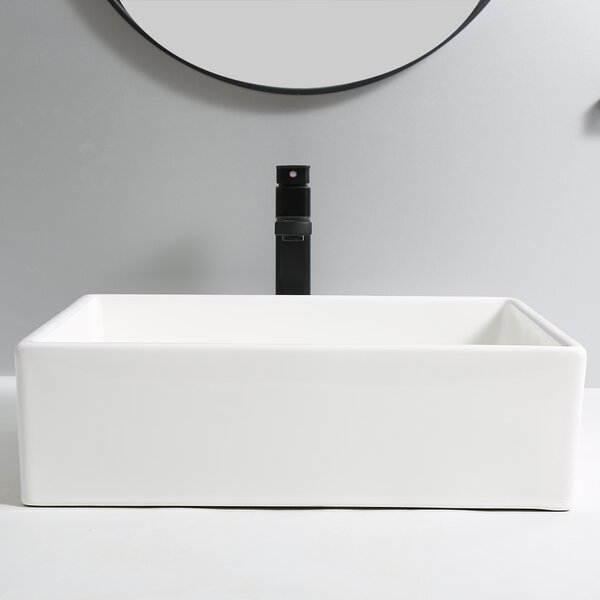 Erga Elsa, umyvadlo na desku 500x395x140 mm, bílá lesklá, ERG-V03-9506-WH