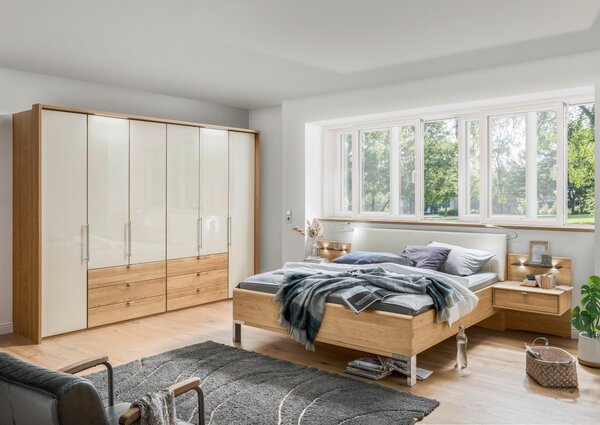 ŠATNÍ SKŘÍŇ S OTOČNÝMI DVEŘMI, dub, barvy dubu, šampaňská, 300/216/58 cm Dieter Knoll - Šatní skříně