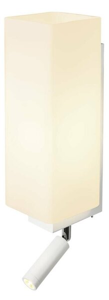 BIG WHITE SLV QUADRASS SPOT Indoor nástěnné svítidlo s LED Spotem a objímkou E27, bílé 1003429