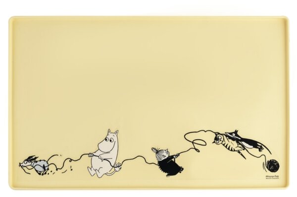 Podložka pod misky pro psy Moomin Pets 48x30cm, žlutá