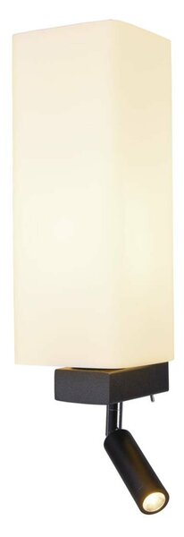 BIG WHITE SLV QUADRASS SPOT Indoor, nástěnné svítidlo s LED Spotem a objímkou E27, černé 1003428