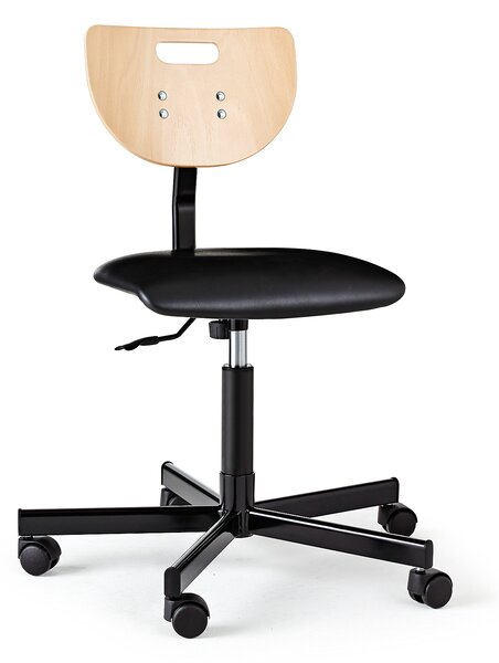 AJ Produkty Židle ERIK, výška 400-535 mm, černá