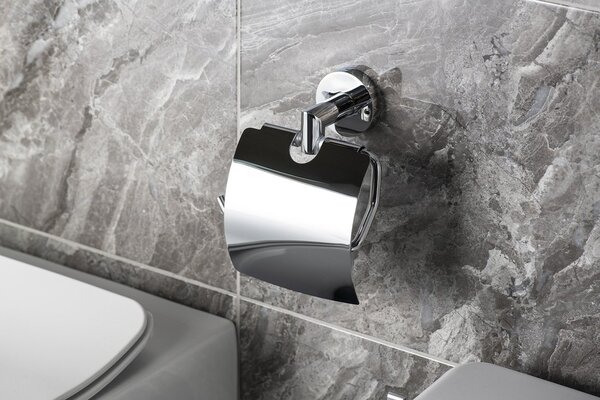 Sapho Sapho, X-ROUND držák toaletního papíru s krytem, chrom, XR702