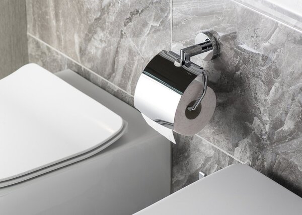 Sapho Sapho, X-ROUND držák toaletního papíru s krytem, chrom, XR702