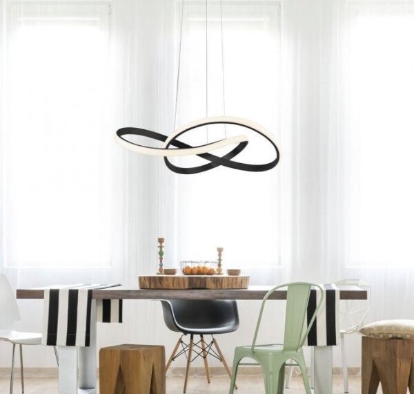 Leuchten Direkt 15402-18-LED Stmívatelný lustr na lanku MARIA LED/25W/230V černá