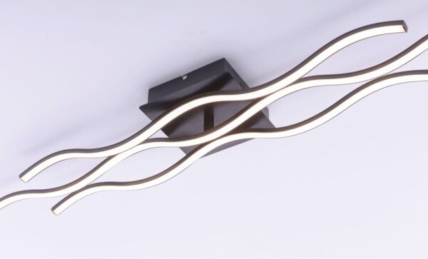 Leuchten Direkt 15166-18 - LED Přisazený lustr WAWE LED/28W/230V černá