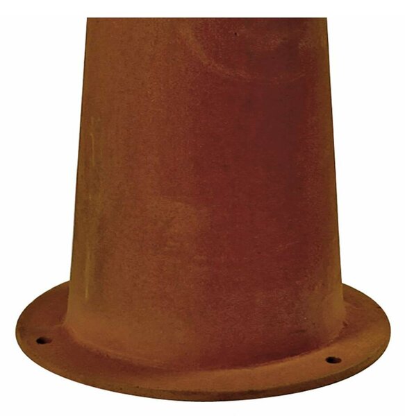 BIG WHITE SLV RUSTY 40, venkovní stojací lampa, TC-DSE, IP55, kulatá, rezavé železo, pr./V 19/40 cm, max. 11 W 229020