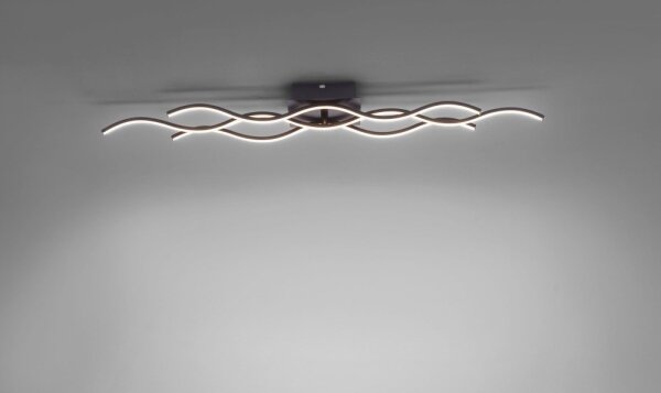 Leuchten Direkt 15166-18 - LED Přisazený lustr WAWE LED/28W/230V černá