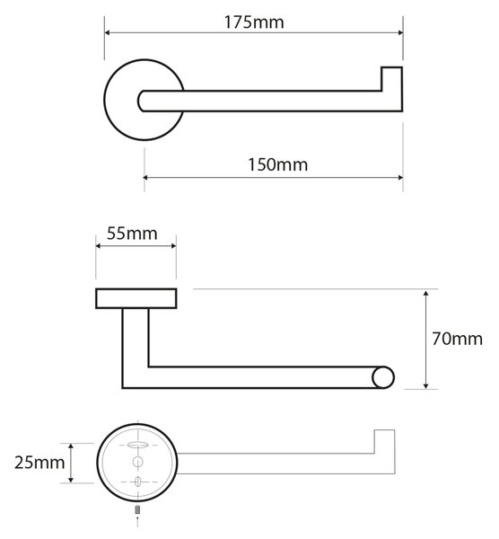 Sapho Sapho, X-STEEL držák toaletního papíru bez krytu, broušená nerez, XS700