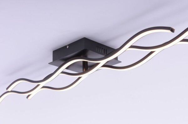 Leuchten Direkt 15166-18 - LED Přisazený lustr WAWE LED/28W/230V černá