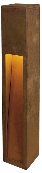BIG WHITE SLV RUSTY SLOT 80, venkovní stojací lampa, TC-DSE, IP44, rezavé železo, D/Š/V 12/12/80 cm, max. 11 W 229411