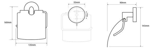 Sapho Sapho, X-STEEL držák toaletního papíru s krytem, broušená nerez, XS701