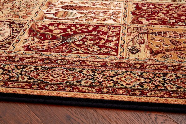 Běhoun vlněný Agnella Isfahan Timor Černý Šíře: 80 cm