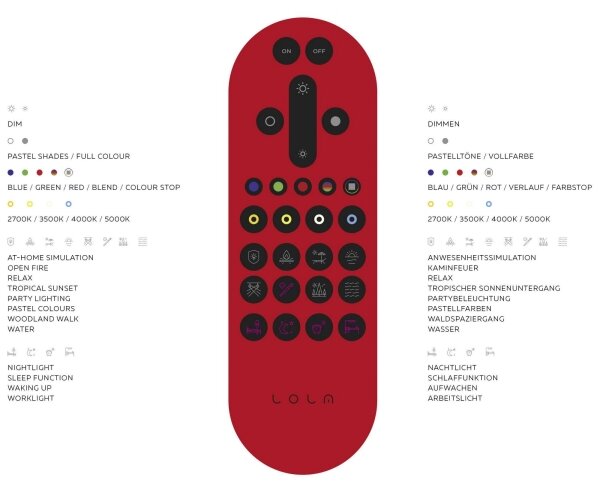 Leuchten Direkt 11991-55-LED RGB Stmívatelná stolní lampa SWING LED/9,5W/230V+DO