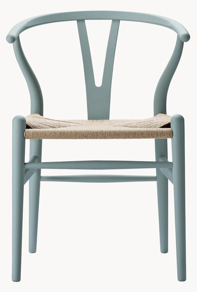 Dřevěná židle's ručně tkaným sedákem CH24 Wishbone Chair