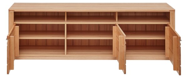 KOMODA POD TELEVIZI, jádrový buk, jádrový buk, 190/58/45 cm Carryhome - Komody z masivu