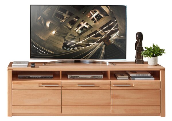 KOMODA POD TELEVIZI, jádrový buk, jádrový buk, 190/58/45 cm Carryhome - Komody z masivu