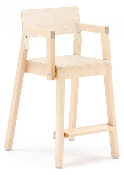 AJ Produkty Vysoká dětská židle LOVE, s područkami, výška 500 mm, bříza, bříza