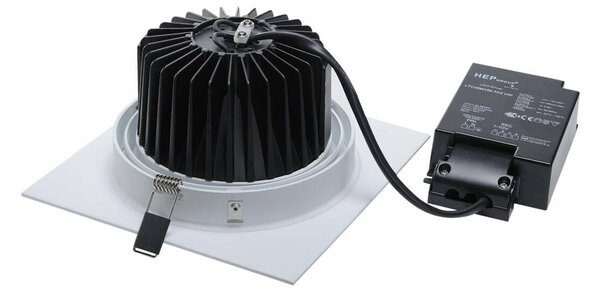 BIG WHITE SLV SADA NEW TRIA 1, vestavné svítidlo, jedna žárovka, LED, 2700K, hranaté, bílé, 30°, 29 W
