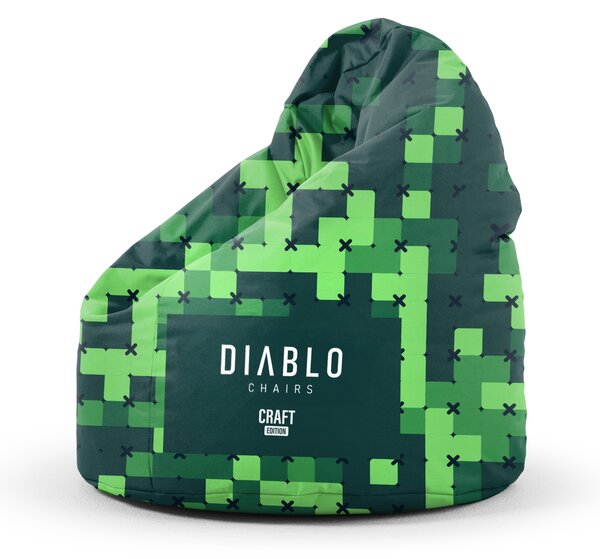 Dětský sedací vak zelený: Diablo Chairs Craft Edition