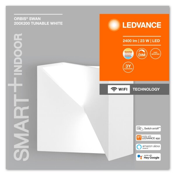 Ledvance - LED Stmívatelné nástěnné svítidlo SMART+ SWAN LED/23W/230V Wi-Fi