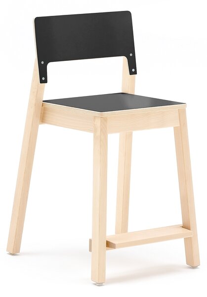 AJ Produkty Vysoká dětská židle LOVE, výška 500 mm, bříza, černá