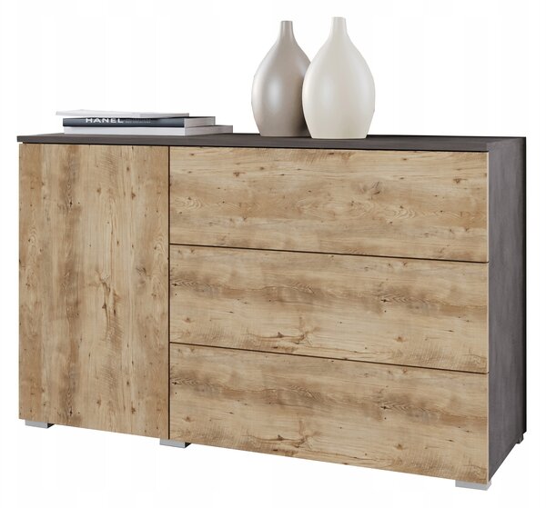 Komoda Bratex 110 x 39 x 68 cm antracit , kaštanově matná